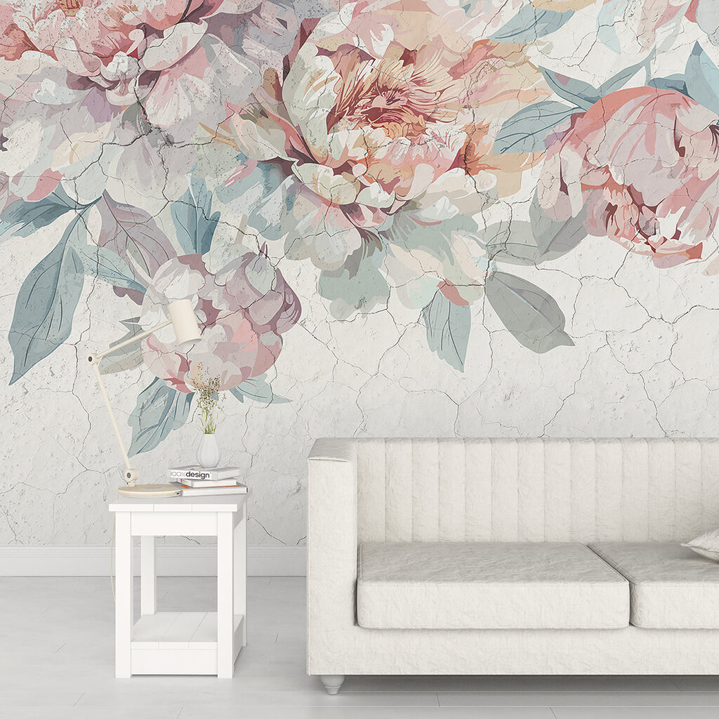 Peonies on cracked paint — interior 4