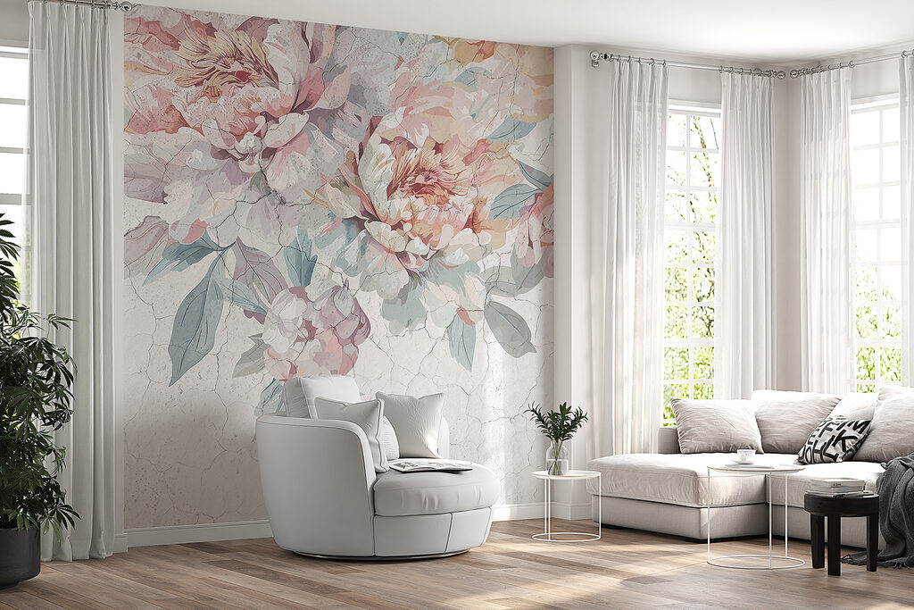 Peonies on cracked paint — interior 5