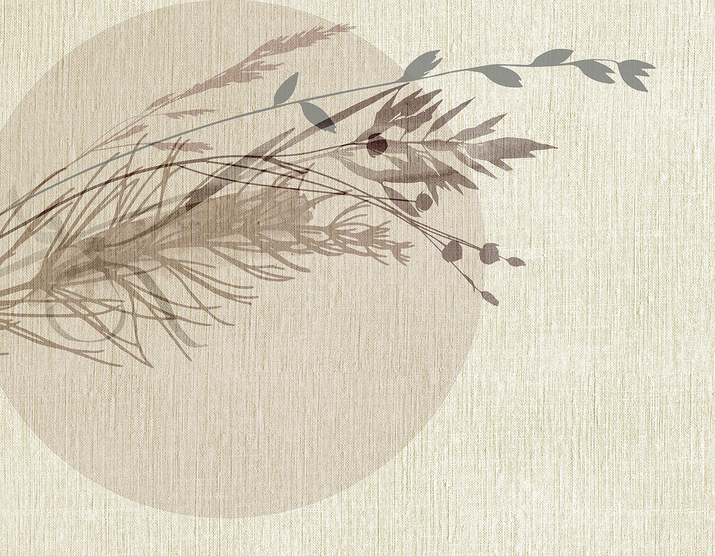 Grasses before a circle — full design