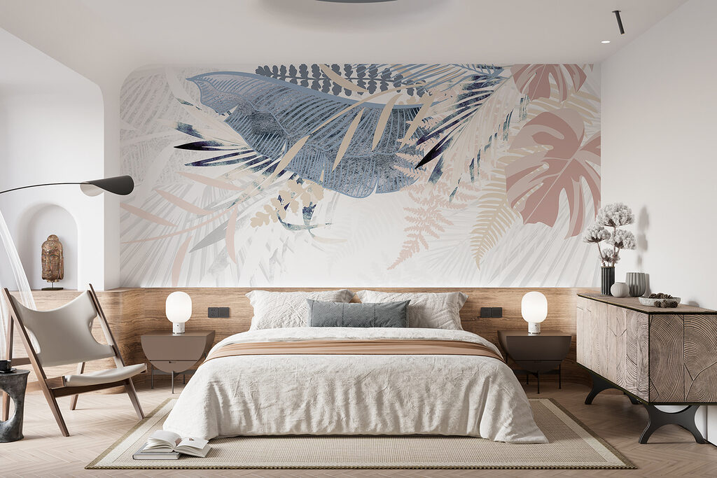 Pastel leaves fan out — interior 3