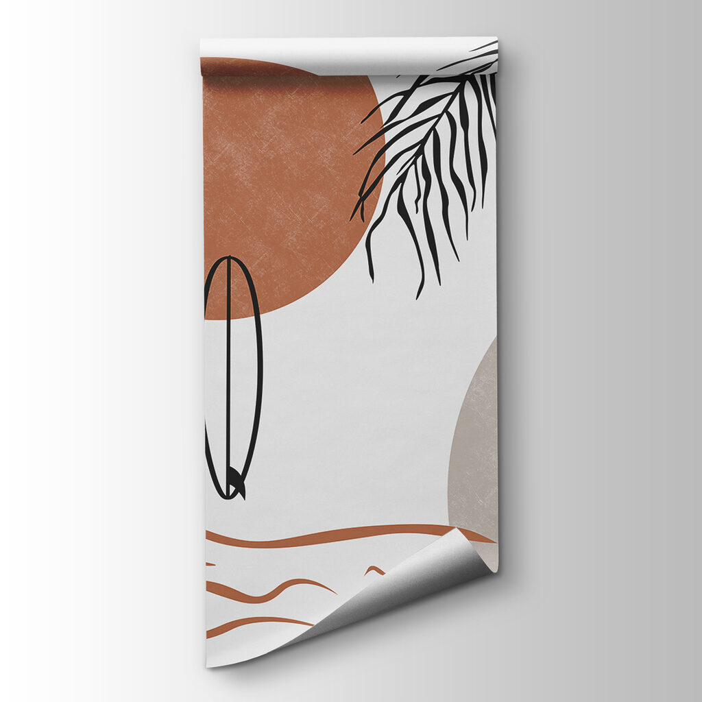Terracotta sun over surfboards — product view