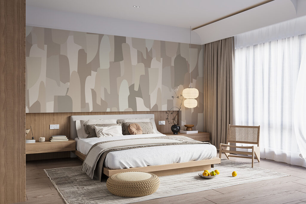 Patches in earth tones — interior 1