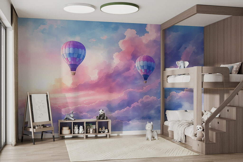 Balloons above pink clouds — interior 2