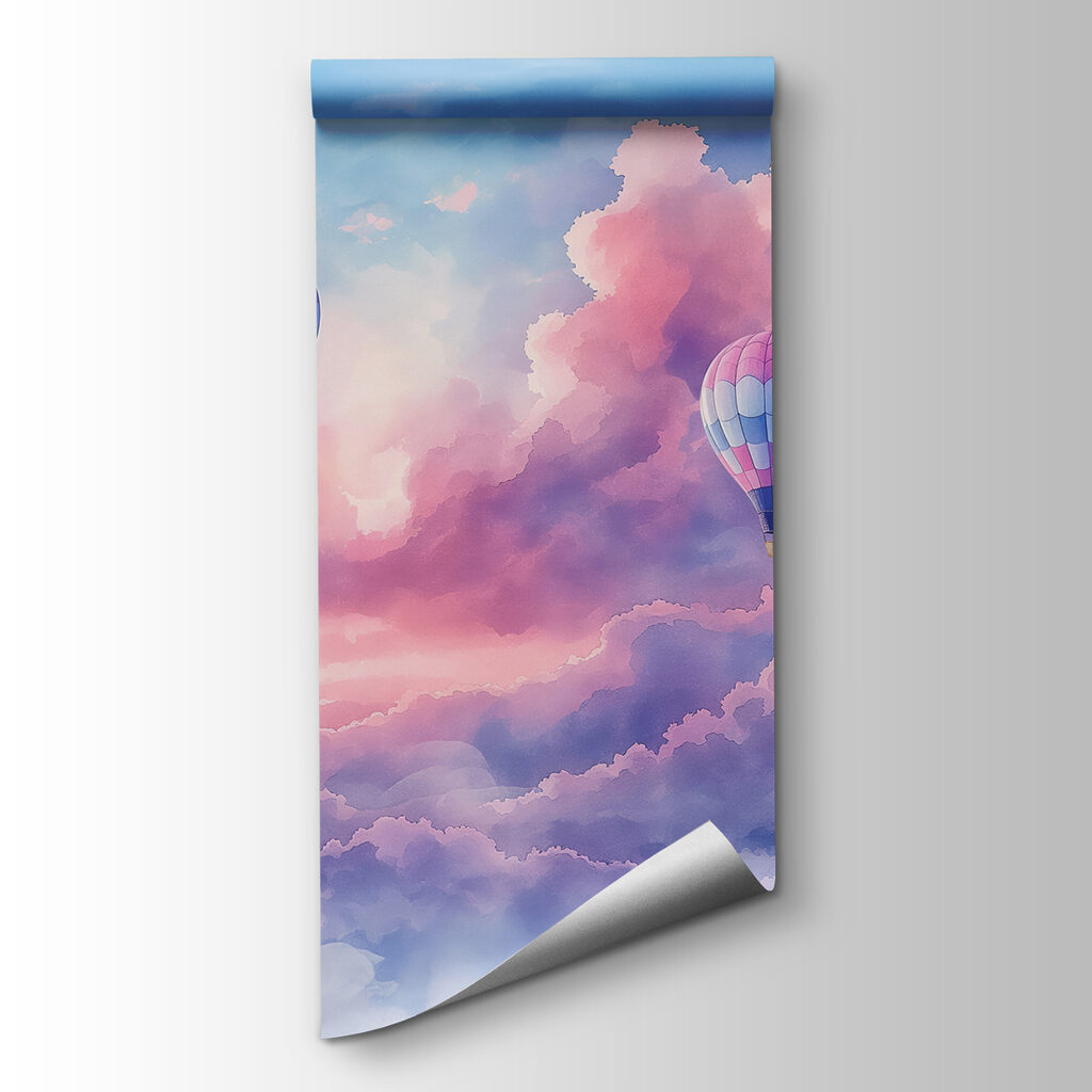Balloons above pink clouds — product view
