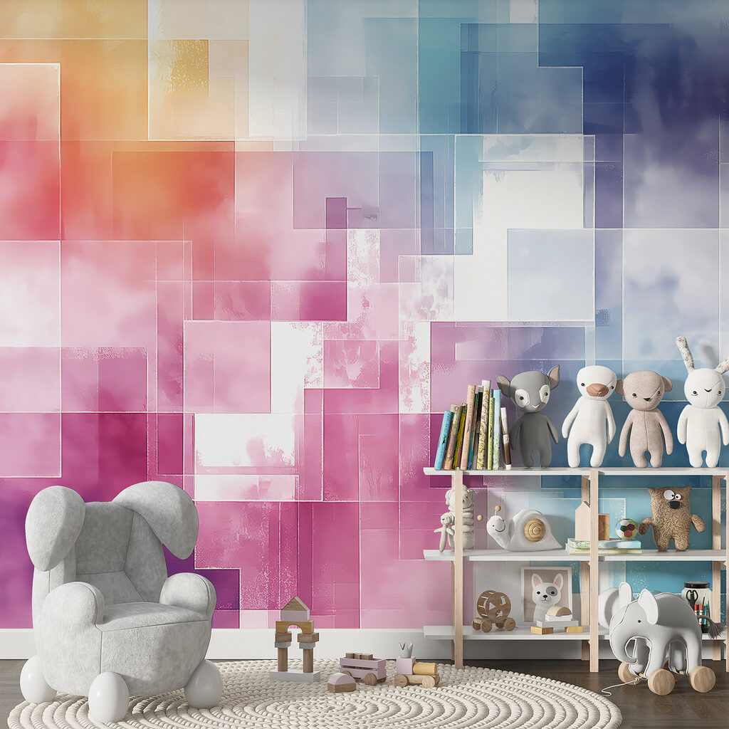 Cloudy pastel squares — interior 2