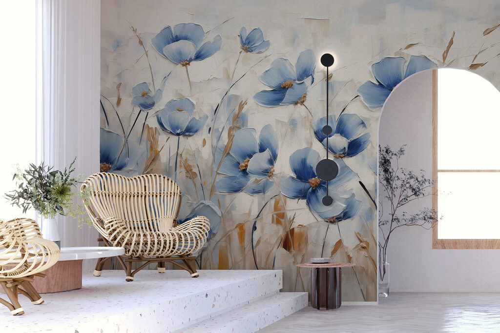 Blue Meadow Light in an interior