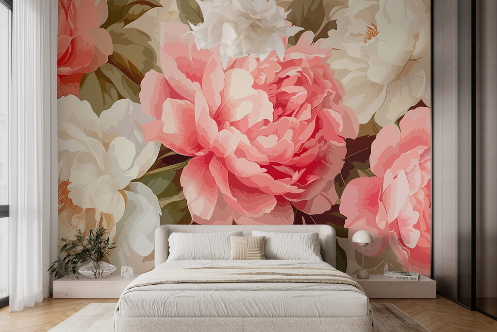 Peonies in warm paint — interior 1
