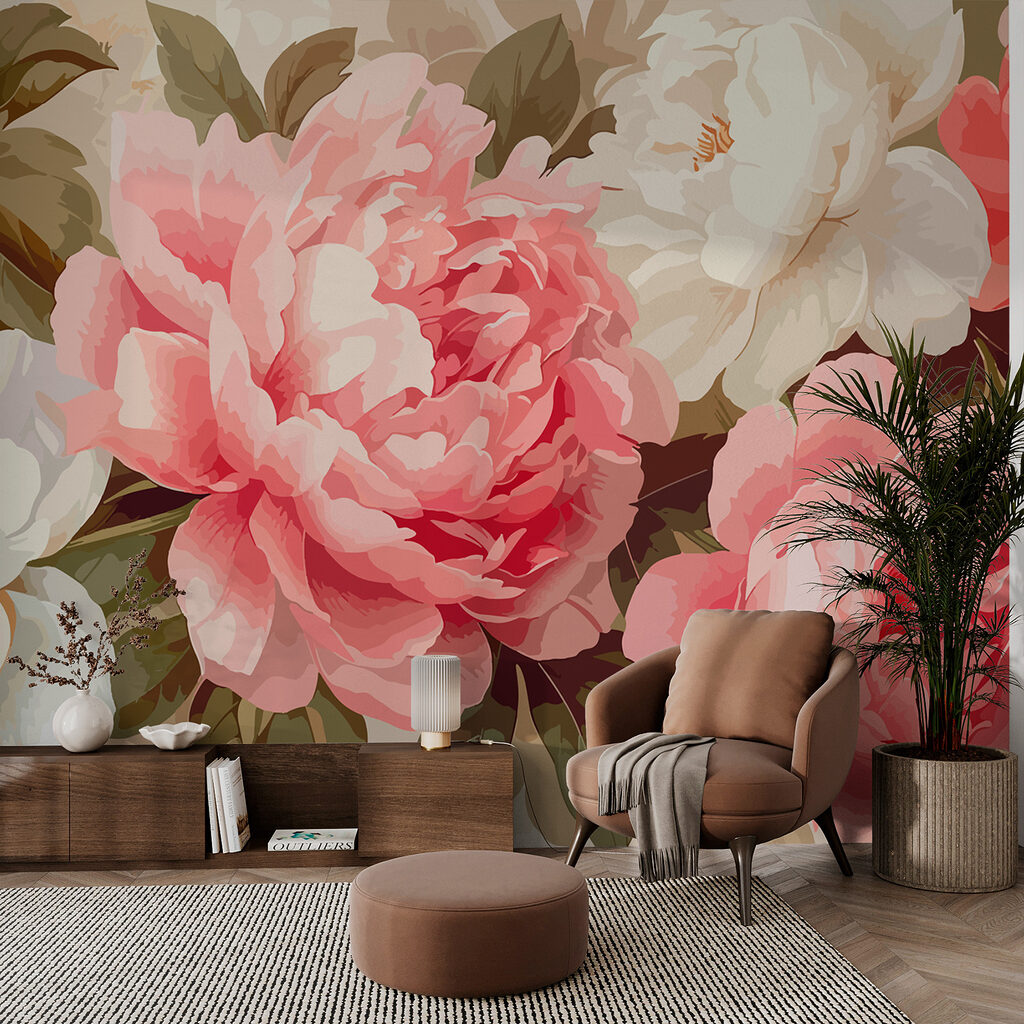 Peonies in warm paint — interior 3
