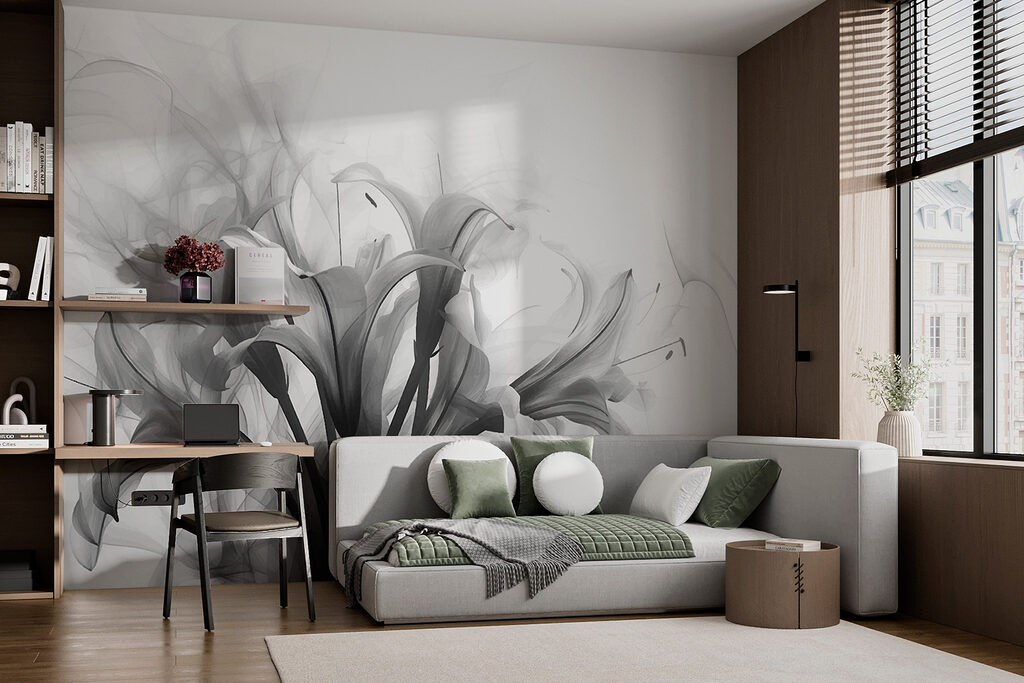 Lilies in grey haze — interior 1