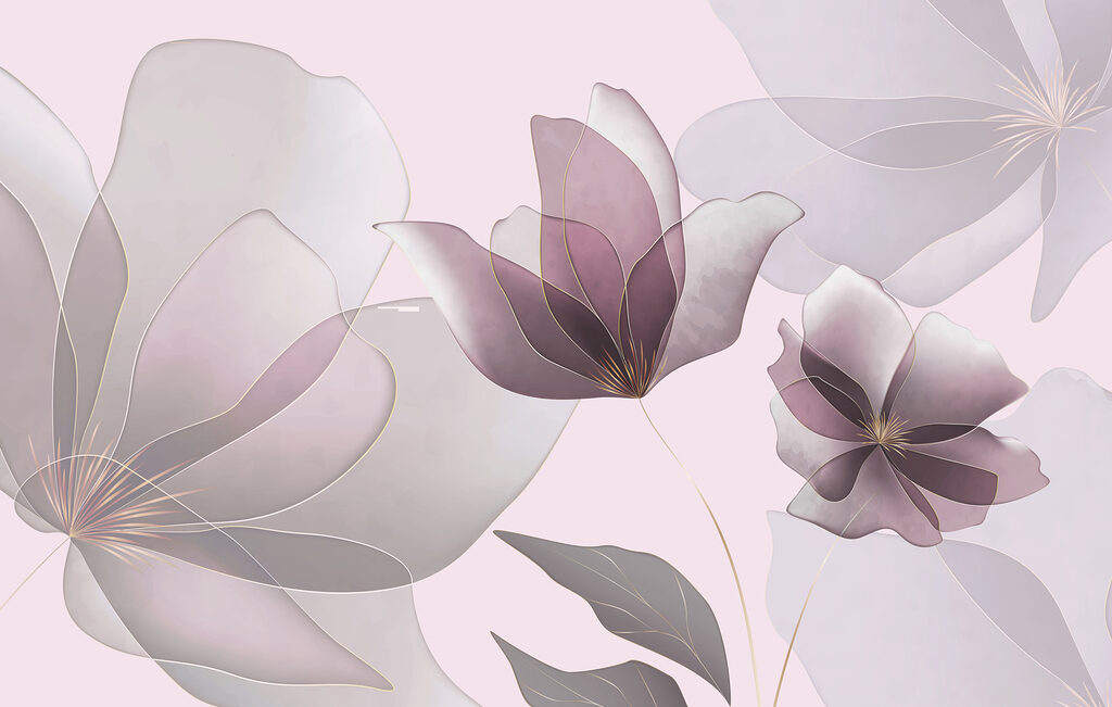 Overlapping lilac petals — full design