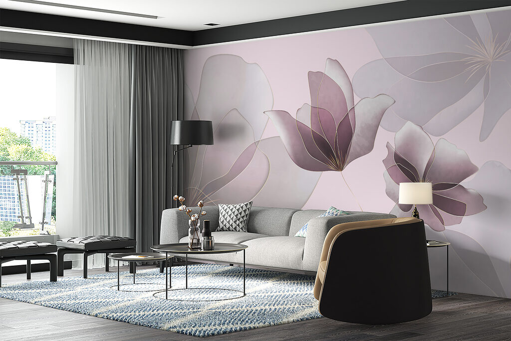Overlapping lilac petals — interior 2