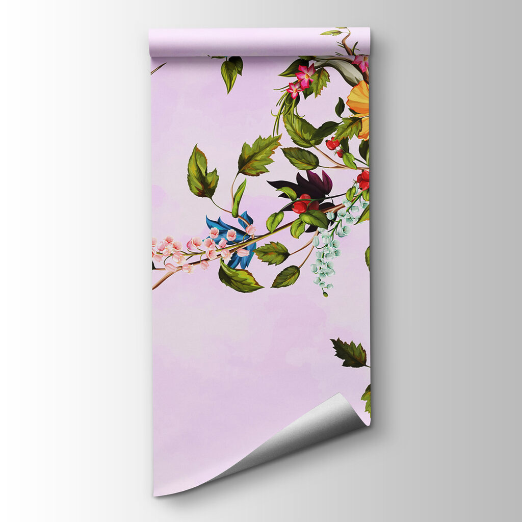 Colourful birds among roses — product view