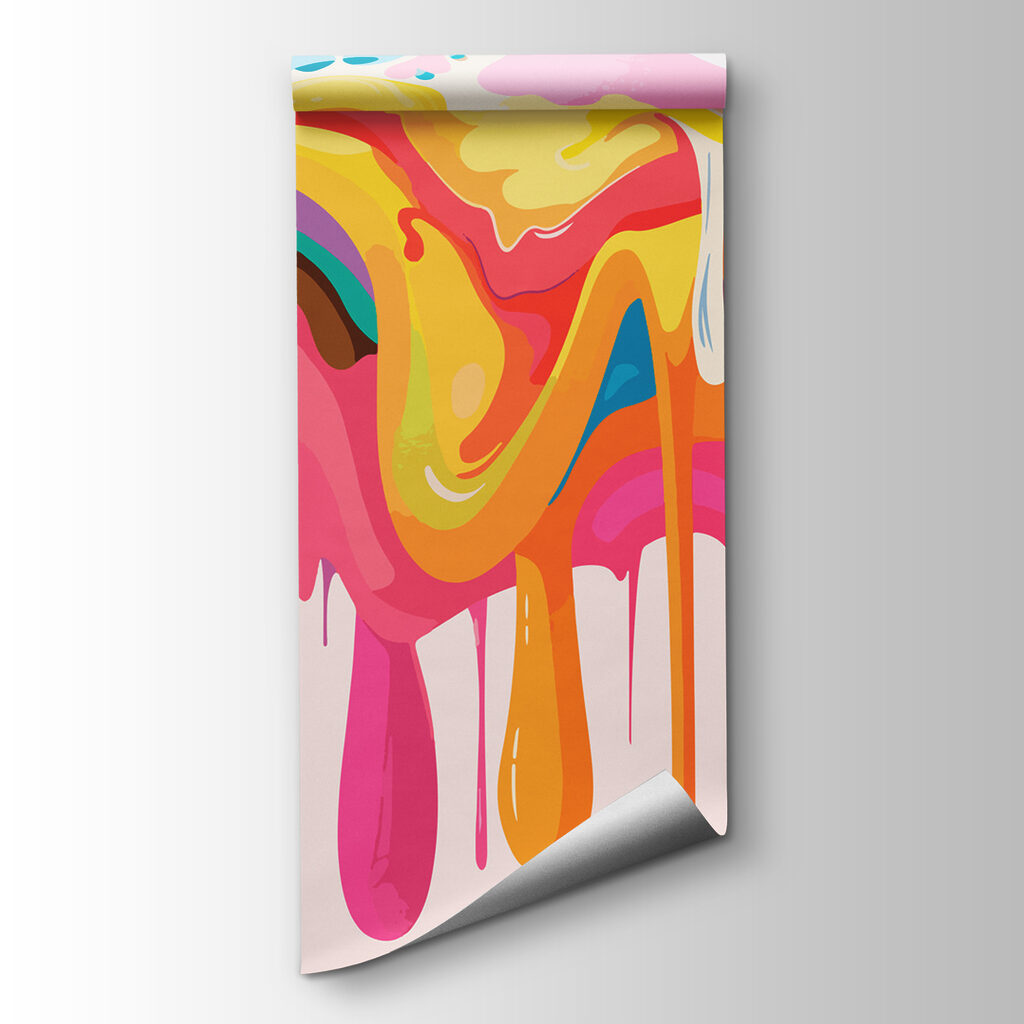 Colourful paint drips down — product view