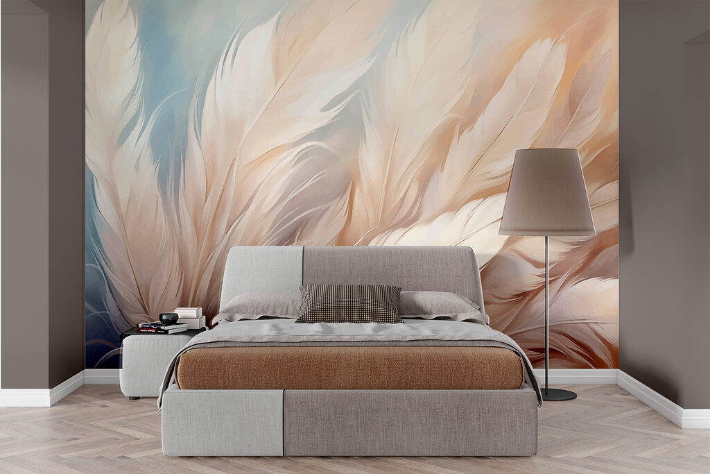 Cream feathers in layers — interior 1
