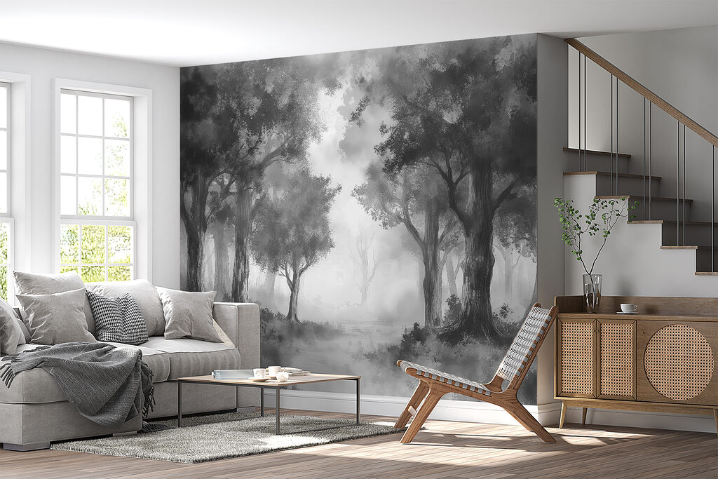 Forest path in mist — interior 2