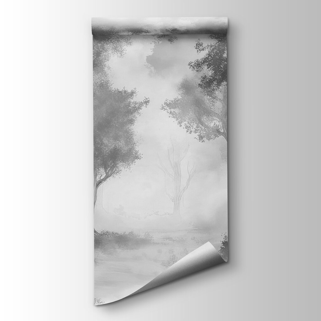Forest path in mist — product view