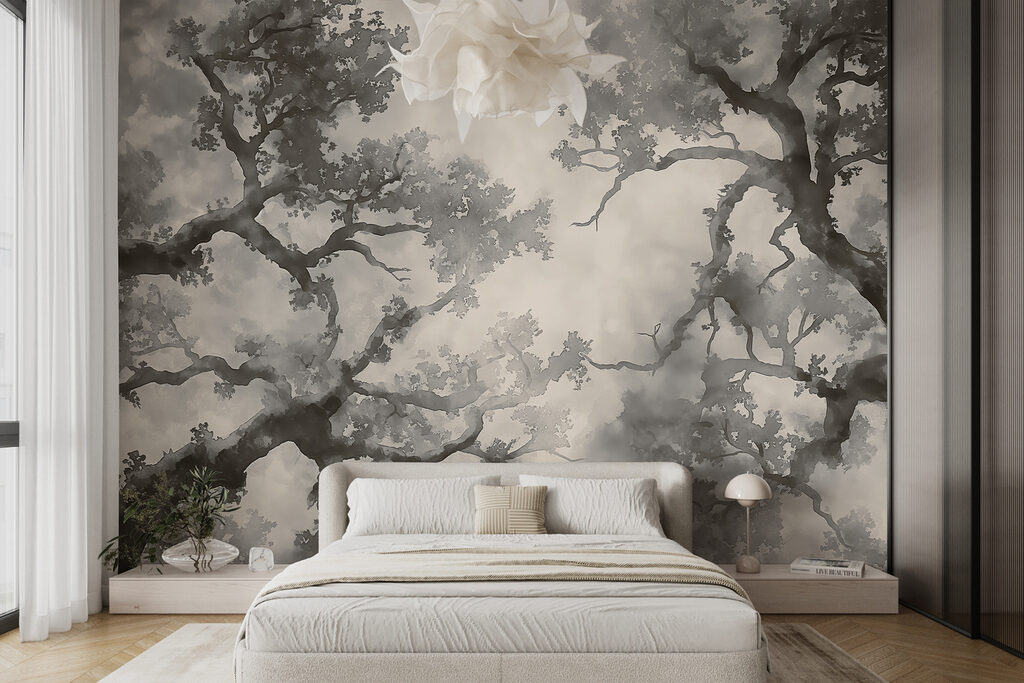 Twisting trees in watercolour — interior 1