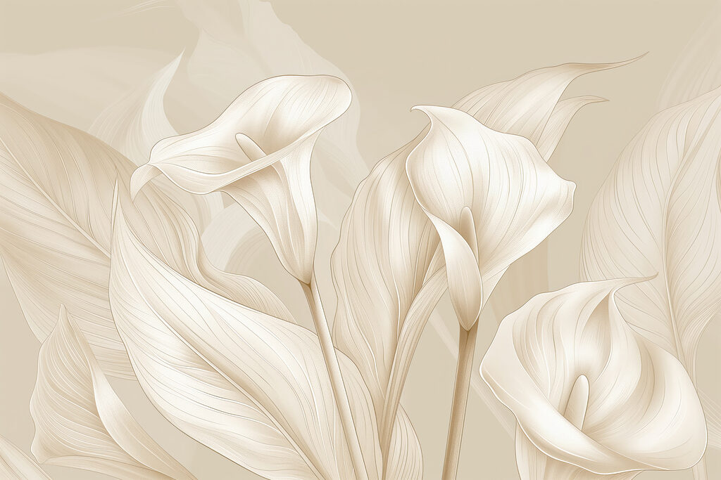 White calla flowers — full design