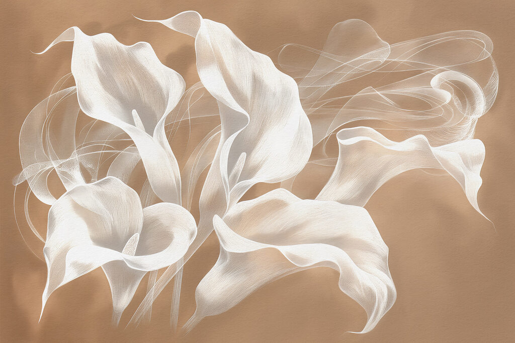 Dancing calla flowers — full design