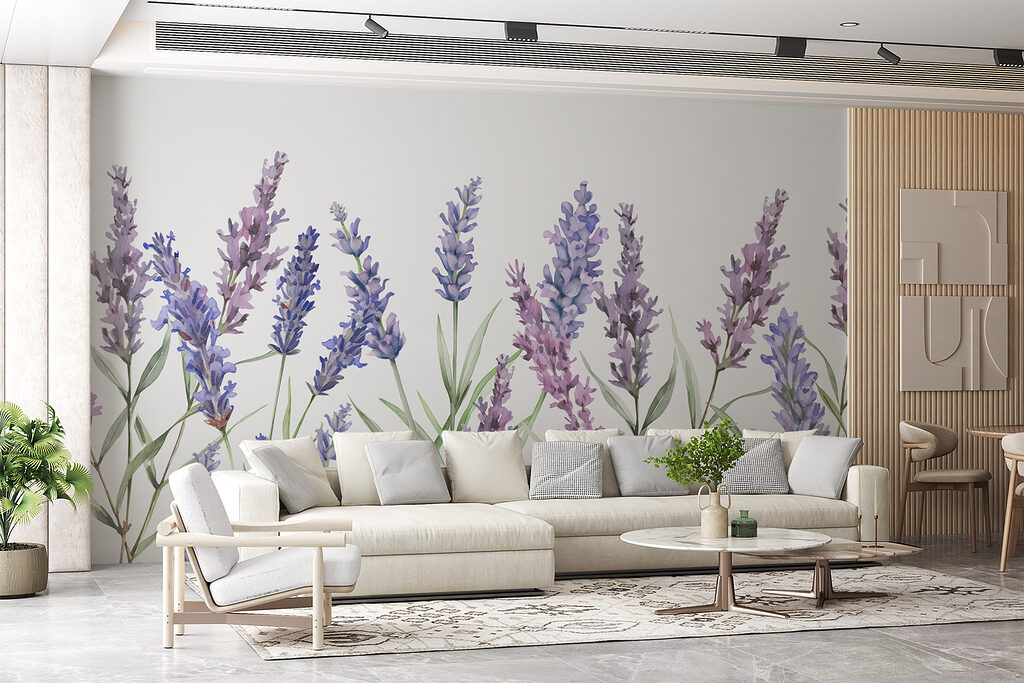 Lavender in watercolour — interior 1