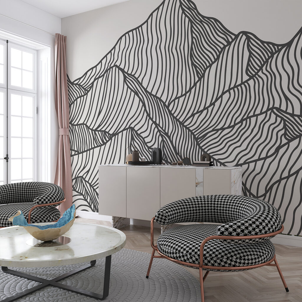 Mountain peaks in lines — interior 1