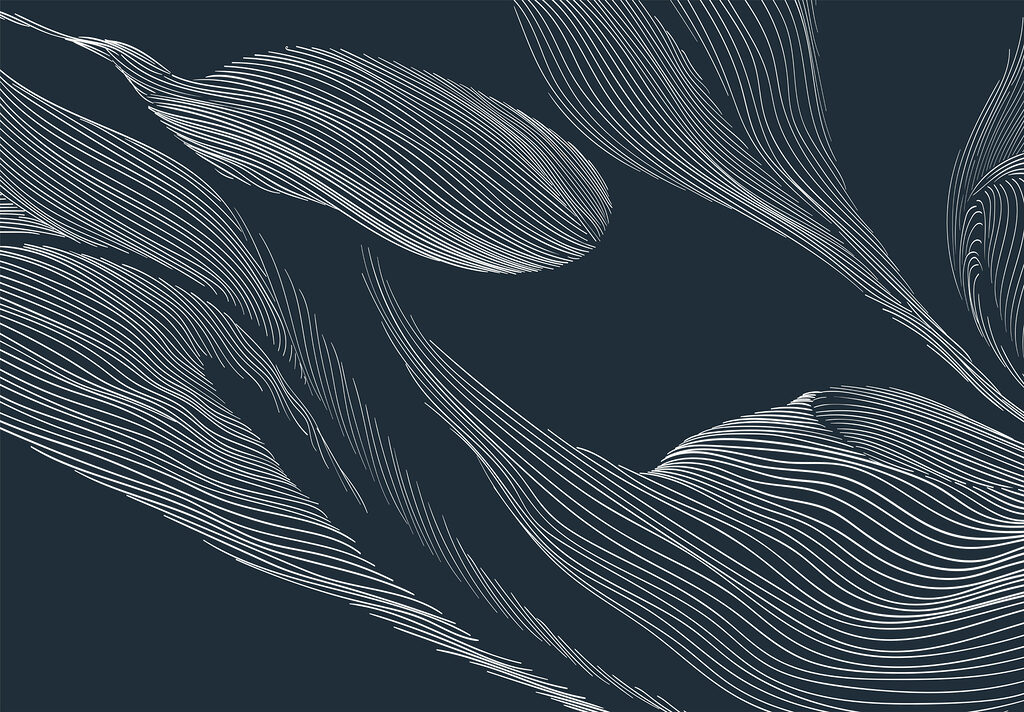 Leaves in fine lines — full design