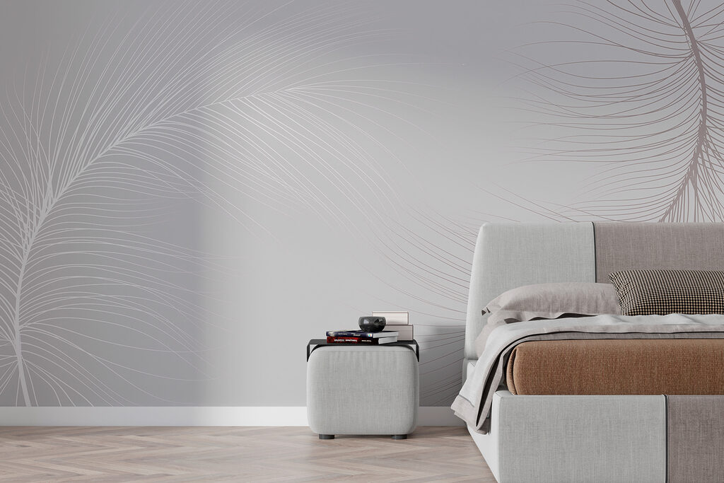 Fine white feather lines — interior 1