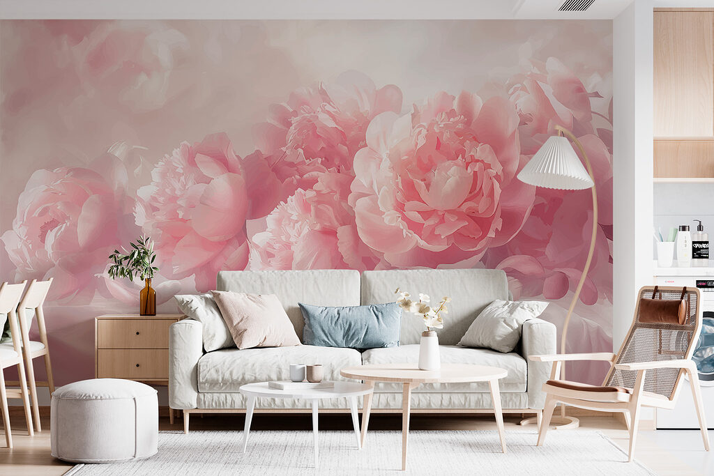 Pink blooms beneath clouds — interior 2