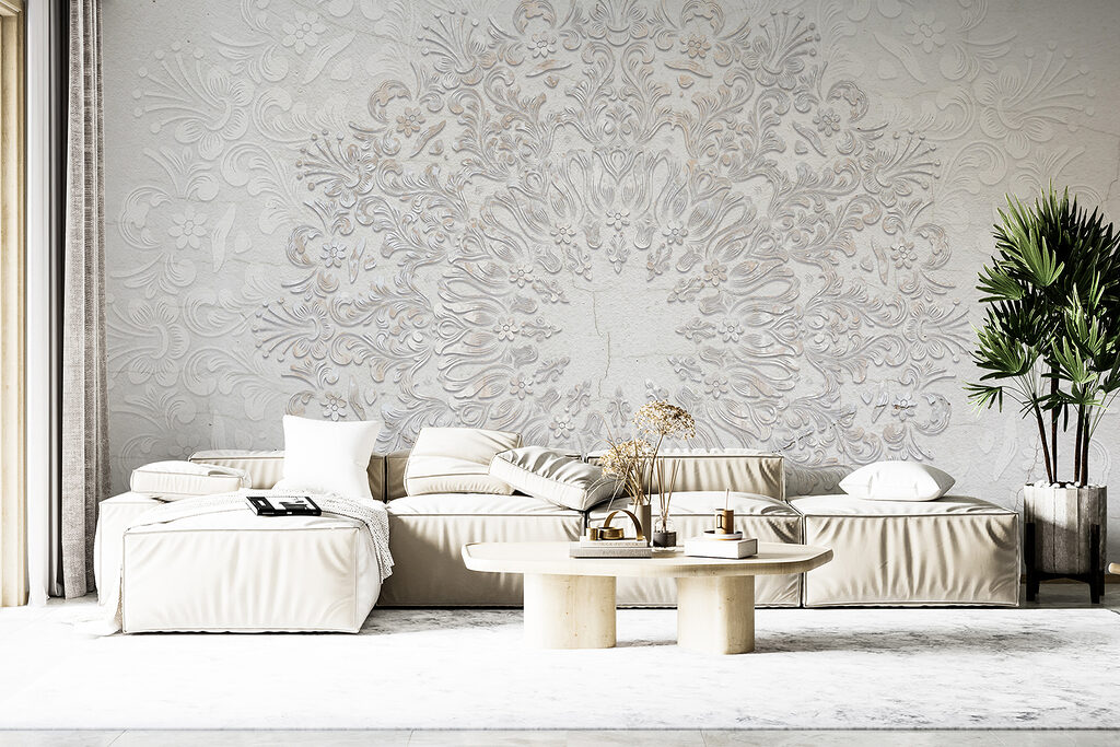 Round white ornament — interior 5