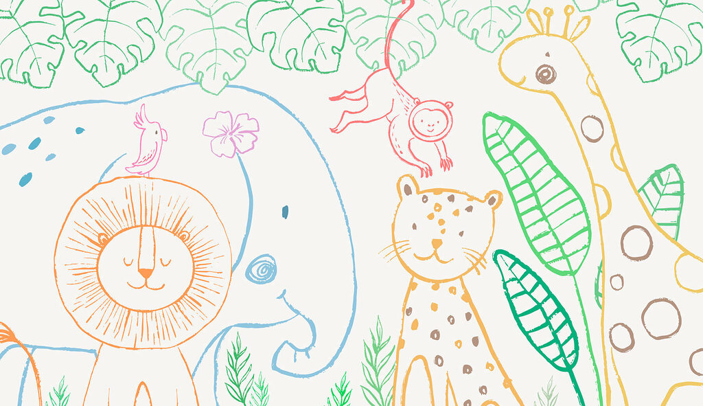 Safari Doodles — full design