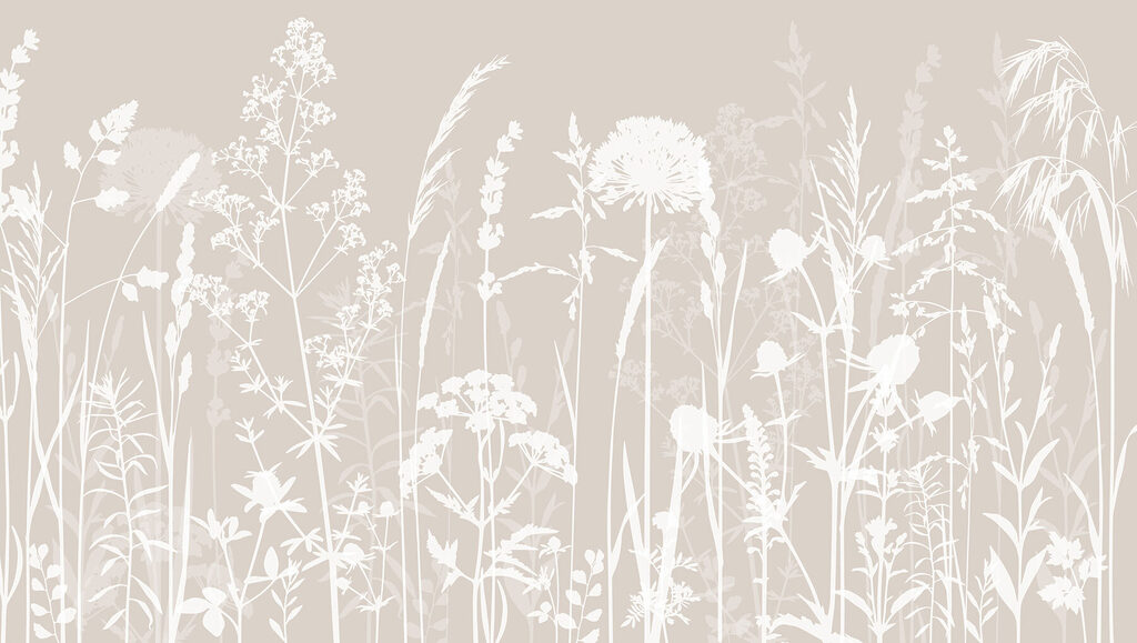 White meadow flowers — full design