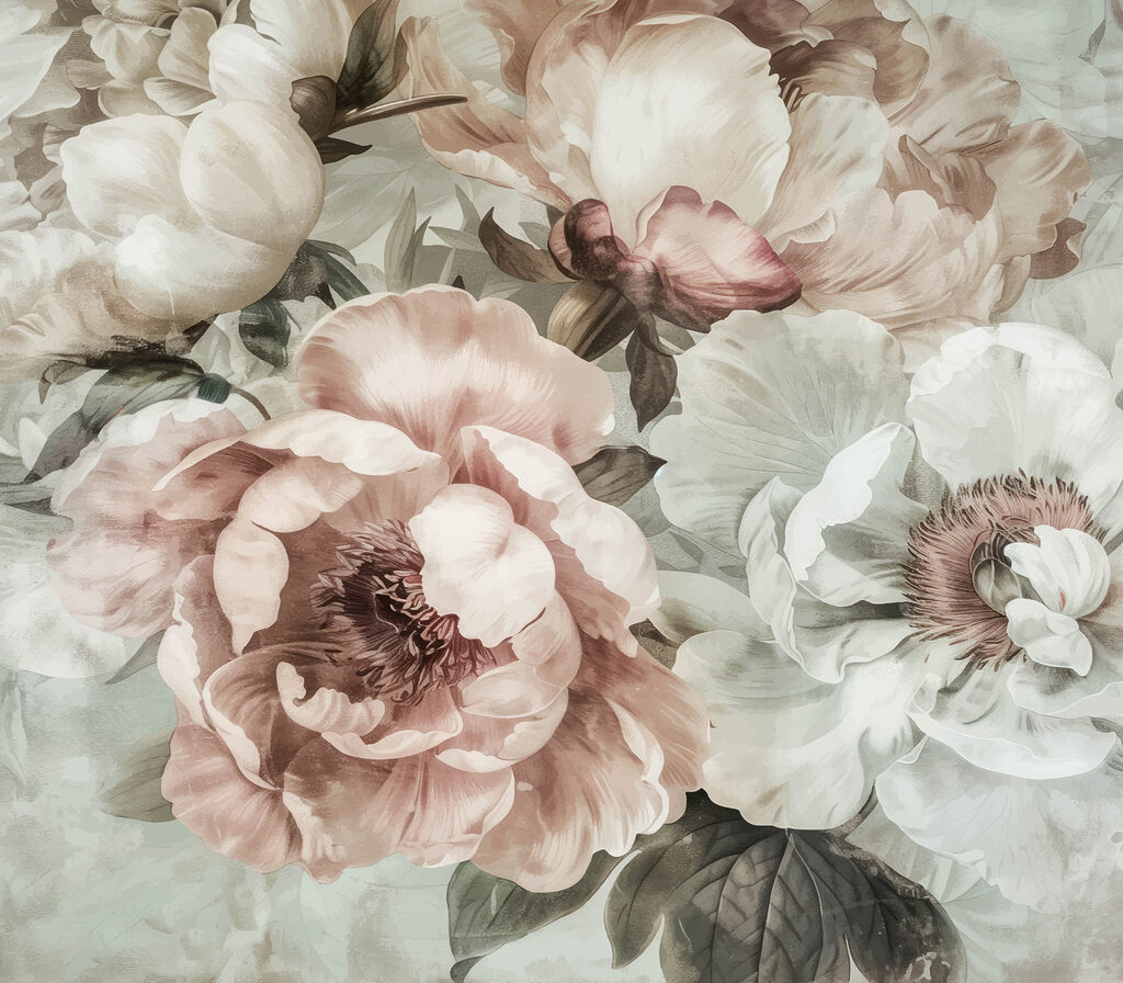 Painted Peony Garden — full design