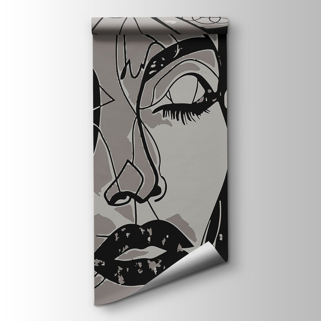 Faces in black scribbles — product view