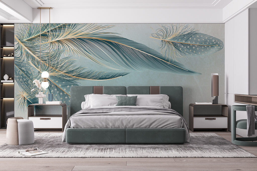 Blue feathers — interior 2