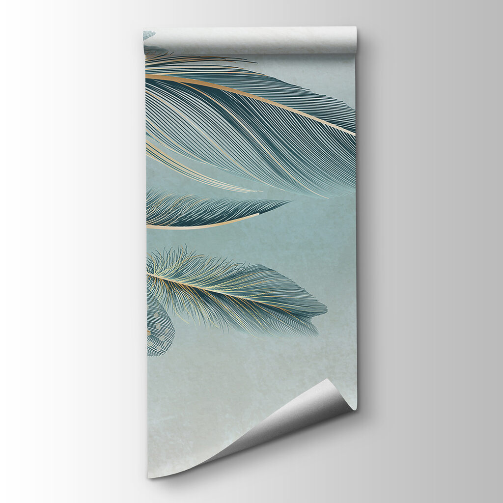 Blue feathers — product view