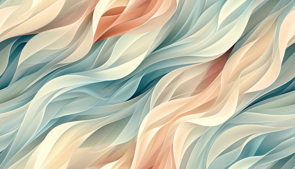 Pastel folded ribbons — full design