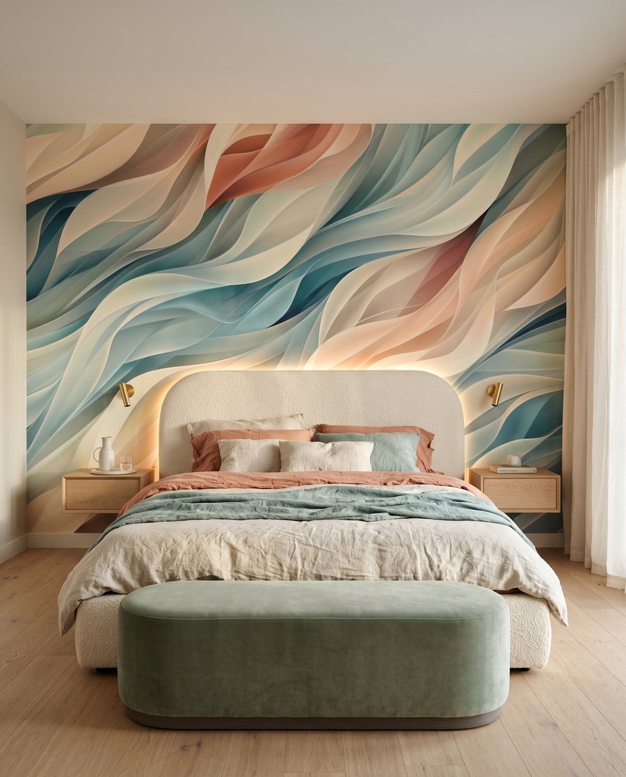 Pastel folded ribbons — interior 2