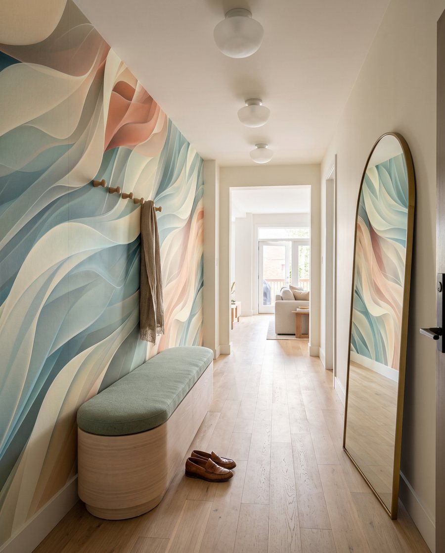 Pastel folded ribbons — interior 6