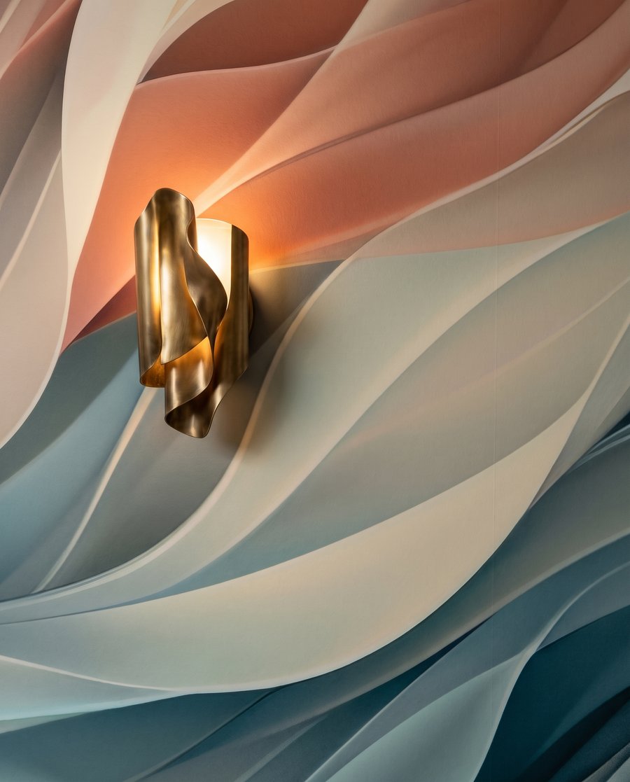Pastel folded ribbons — detail