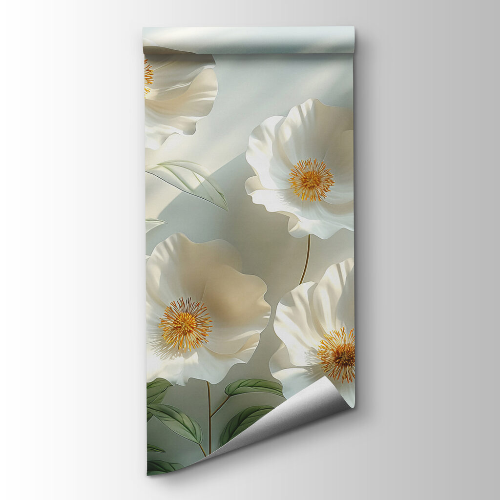 White flowers catch light — product view