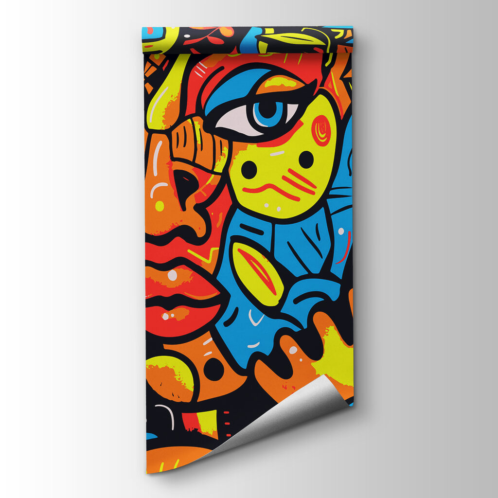 Face in bright lines — product view