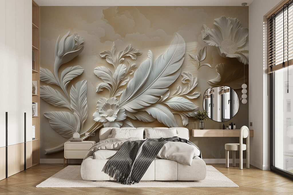 Diagonal branch, round blooms — interior 3