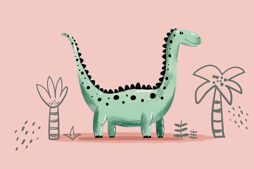 Long-necked dinosaur — full design
