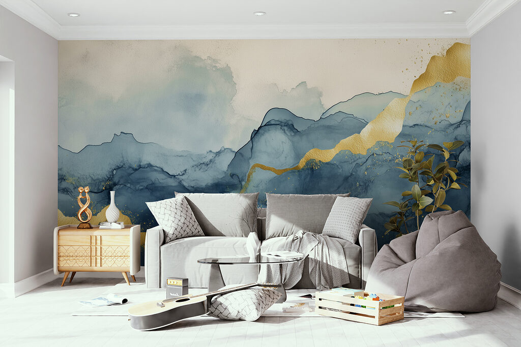 Abstract layers with gold — interior 1