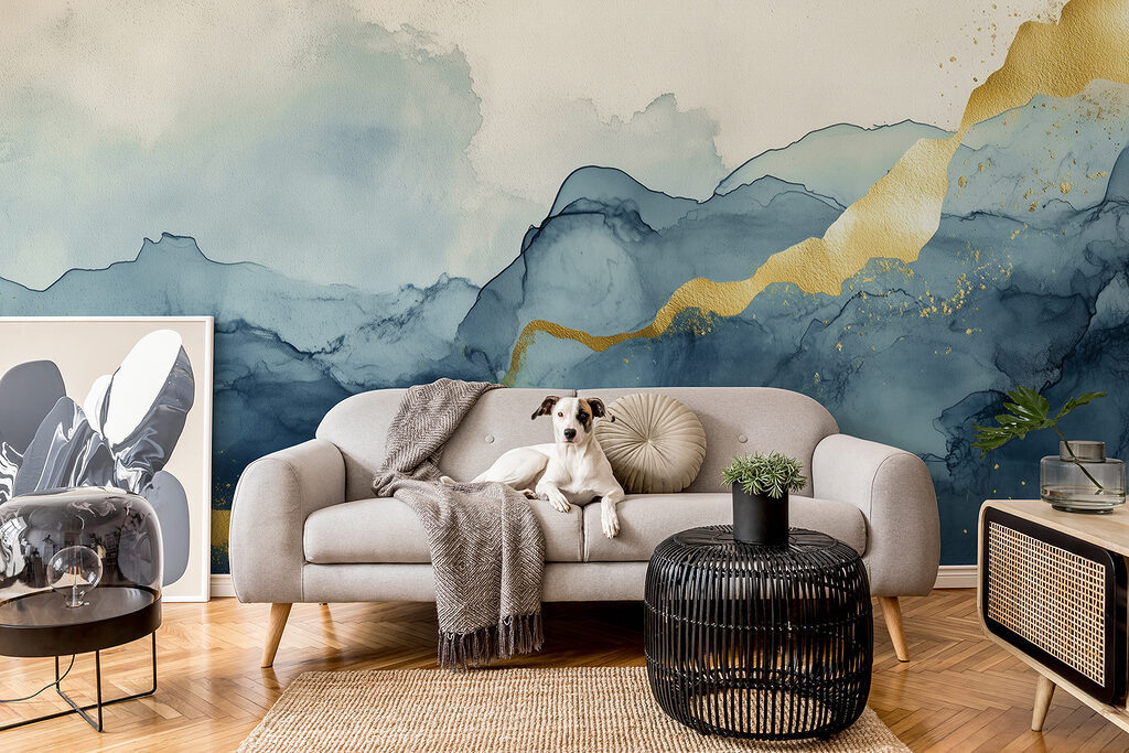 Abstract layers with gold — interior 2