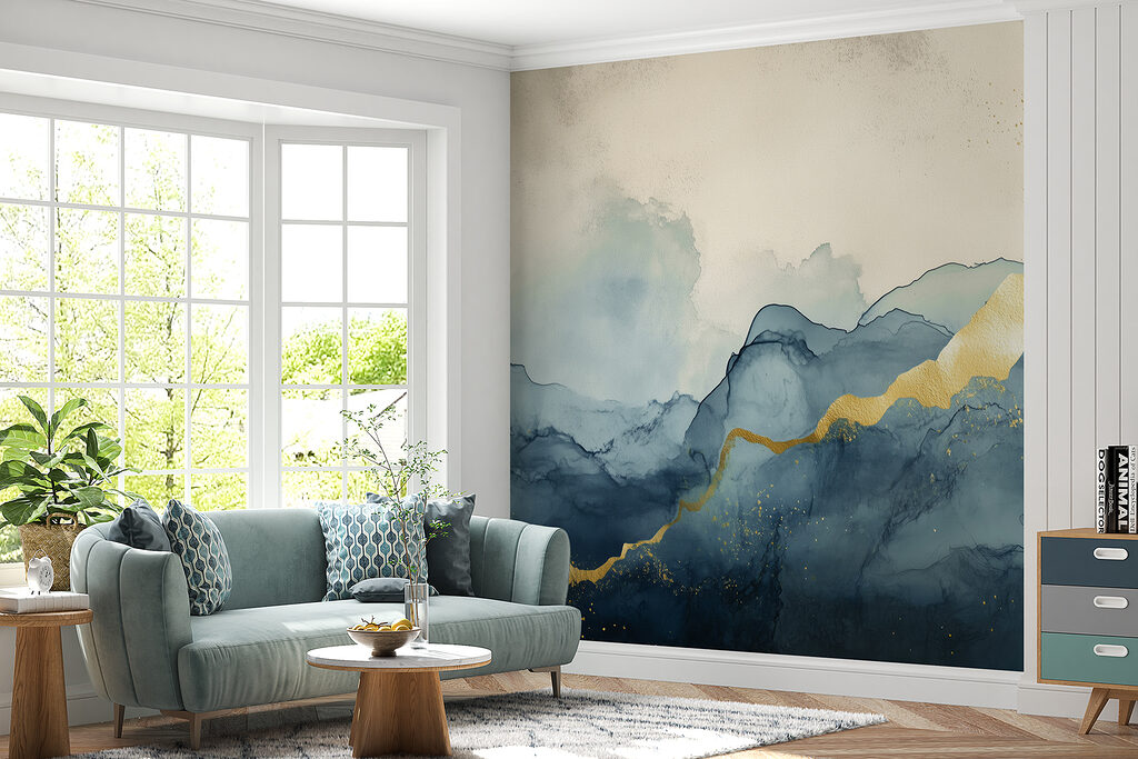 Abstract layers with gold — interior 3