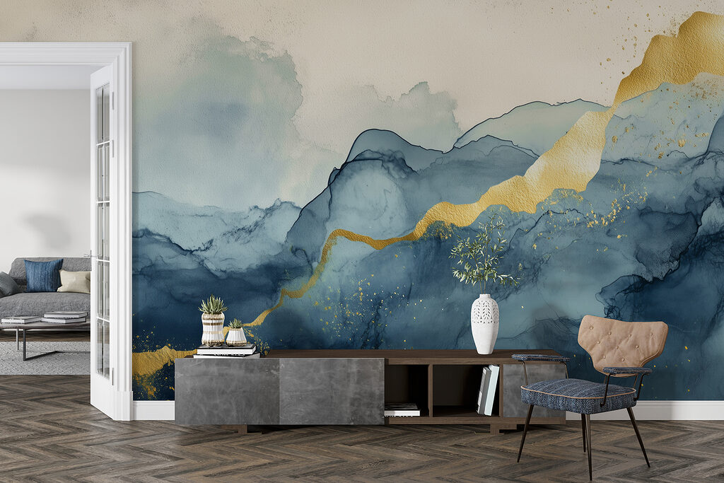 Abstract layers with gold — interior 4