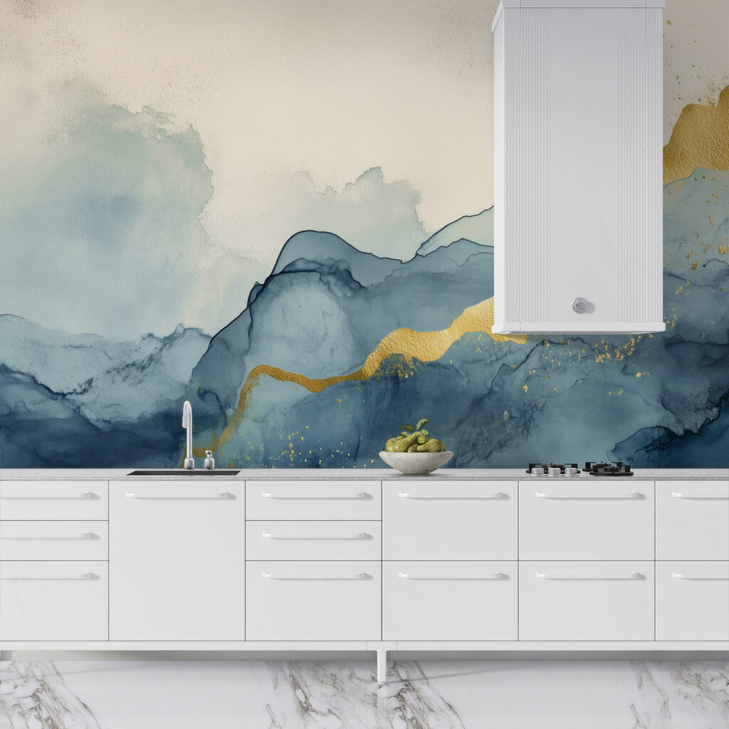 Abstract layers with gold — interior 5