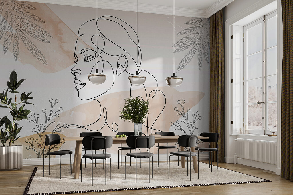 Woman’s profile in lines — interior 2