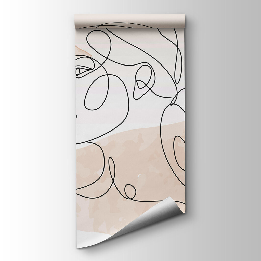 Woman’s profile in lines — product view
